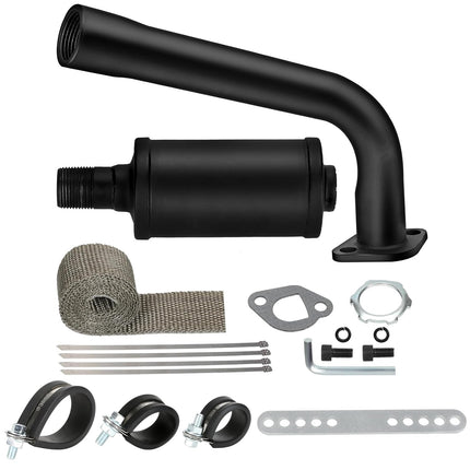 FVRITO Thickened Exhaust Header Pipe Muffler with 