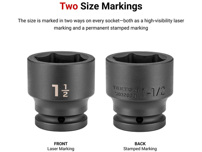 TEKTON 3/4 Inch Drive x 2-1/2 Inch 6-Point Impact Socket | SID32063