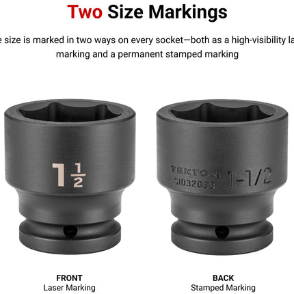 TEKTON 3/4 Inch Drive x 2-7/16 Inch 6-Point Impact Socket | SID32062