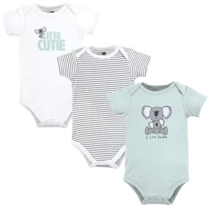 Hudson Baby Unisex Baby Cotton Bodysuits, Daddy Ko