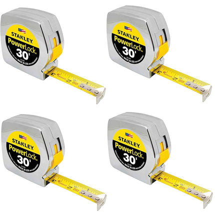 Stanley PowerLock Tape Measure (Carton of 4, 30-Fo