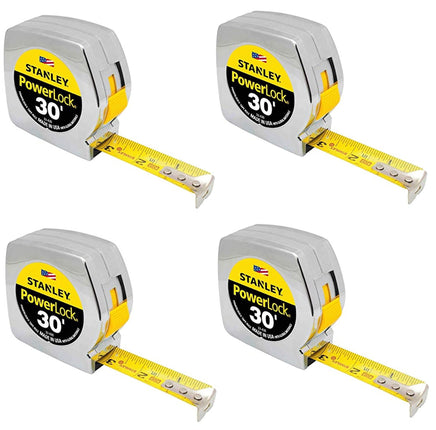 Stanley PowerLock Tape Measure (Carton of 4, 30-Fo
