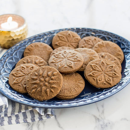 Nordic Ware Starry Night Cast Cookie Stamps, 3-inch Rounds, Silver