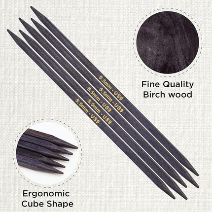 KnitPro J’Adore Cubics Double Pointed Needles 6" (15cm) | 5.50mm