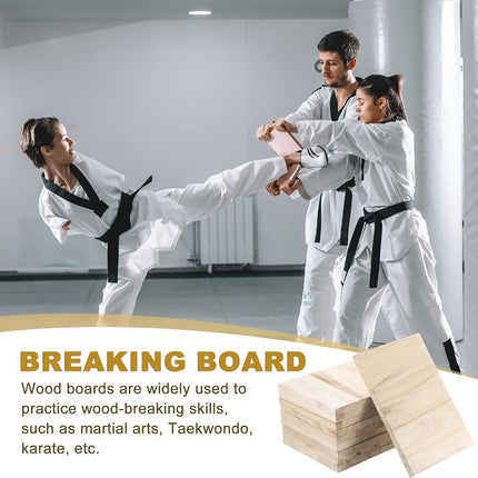 PATIKIL Wood Breaking Board 20mm Thick, 10 Pack Karate Martial Arts Boards Wooden Kick Board Training Accessory for Adult Taekwondo Punching Karate Practice Performing