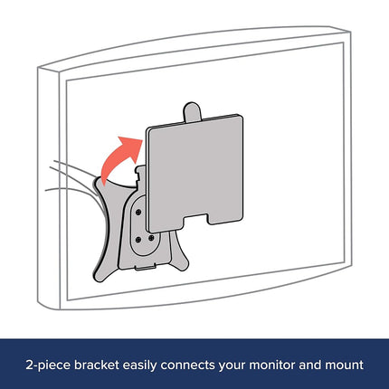 Ergotron – Quick Release Bracket – for Monitor and TV Screens Up to 15.9kg, Less Than 3 Inch Display Depth – Add-on for VESA Monitor Arms (60-589-060)