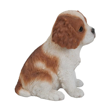 Hi-Line Gift Ltd Sitting King Charles Puppy Statue
