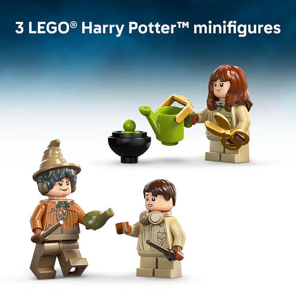 LEGO® Harry Potter™ Hogwarts™ Castle: Herbology Class 76445 Wizard Toys for Girls, Boys and Any Fans Aged 8 Plus, Classroom Playset for Kids, 3 Minifigures, Magic Mandrake Toy Plants
