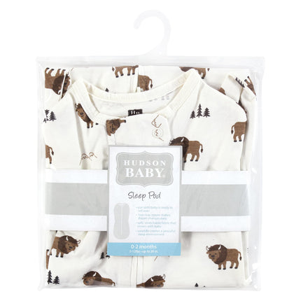 Hudson Baby Unisex Sleep Pod, 0-2 Months, Wild Buffalo, 0-2 Months
