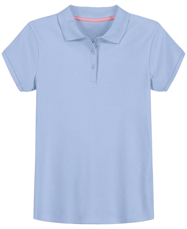Izod Girls' School Uniform Short Sleeve Polo Shirt