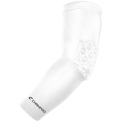 Champro Arm Sleeve With Elbow Padding (White, Yout