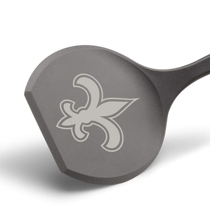 Espátula de nailon para aficionados de los New Orleans Saints de la NFL, negra, 36,8 cm x 11,4 cm