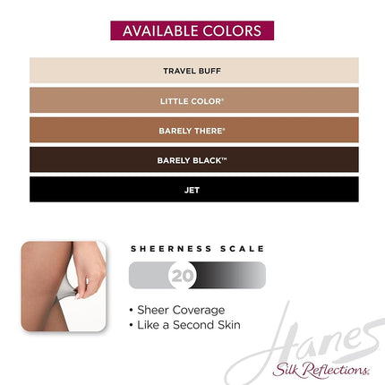 Hanes Silk Reflections Women's Silk Reflections Thigh High Lace Top Stockings A444, Black, Barely There, E-F