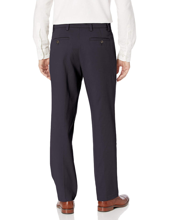 Dockers Pantalón de Hombre Clásico Ajuste Fácil Khaki-Plisado (Estándar y Tallas Grandes) Azul Marino Casual, XL