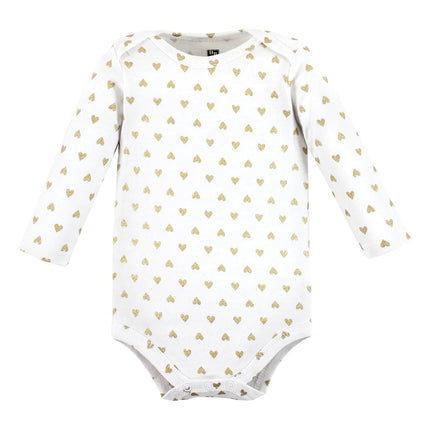 Hudson Baby Bodysuits de manga larga de algodón unisex para bebé, paquete de 5 unidades de "Girl Daddy", prematuro
