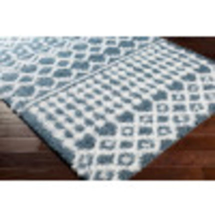 Livabliss Hapsburg Moroccan Shag Area Rug, 2' x 2'11", Denim
