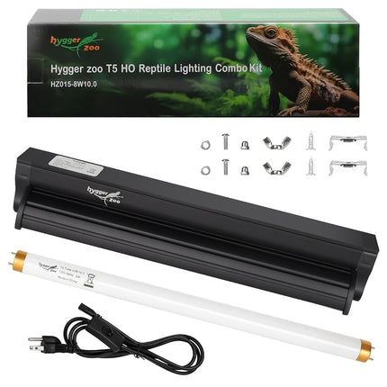 T5 UVB Reptile Light Fixture HO UVB Bulb Lighting 
