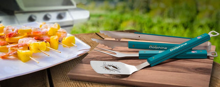 YouTheFan NFL Miami Dolphins Spirit Series Set de 3 Ustensiles de BBQ