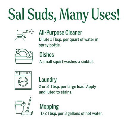 DR BRONNERS Organic Sal Suds Biodegradable Cleaner - Contains SLS 946ml (PACK OF 2)