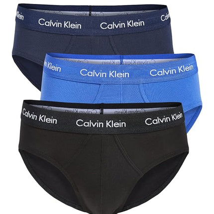 Calvin Klein Men's Cotton Stretch 3-Pack Brief, Bl