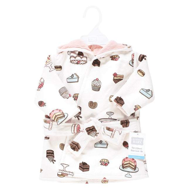 Hudson Baby Unisex Baby Mink con forro de piel sintética, batas de piscina y playa, Sweet Bakery, 0-6 meses