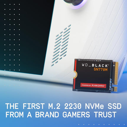 WD_BLACK SN770M NVMe SSD 1TB (Up to 5,150MB/s, M.2 2230, PCIe Gen4, for Asus ROG Ally, Steam Deck, Microsoft Surface for Compatible Laptop Gaming Devices and laptops) POWERED BY SANDISK