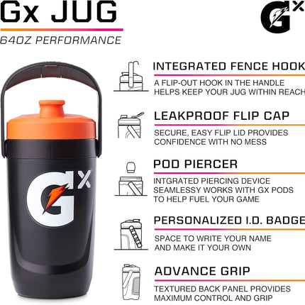 Gatorade Gx Performance Jug, 64oz, Jade