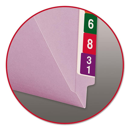Smead End Tab Folder, Letter, Straight, 11 Point, Lavender, 100 Per Box (25410)