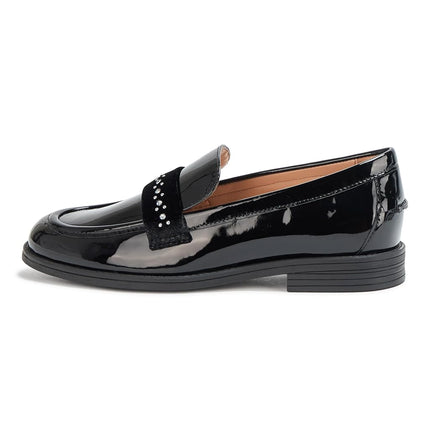 Cole Haan STASSI EMBELLESHED Loafer:Black Patent Leather