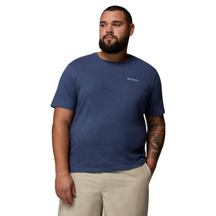 Columbia Men's Thistletown Hills Short Sleeve Hiking Shirt, Dark Mountain Heather, Large
