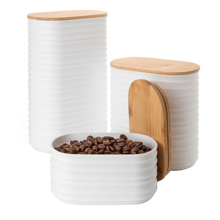 Mixpresso White Canisters Sets for the Kitchen – 3