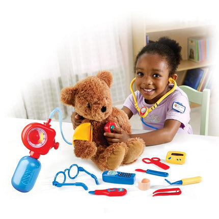 Learning Resources Pretend & Play Doctors Set - Multi-Coloured Complete Toy Dr Medical Kit for Kids