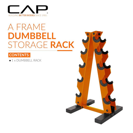 CAP Barbell A-Frame Dumbbell Hand Weight Vertical Storage Rack - Orange