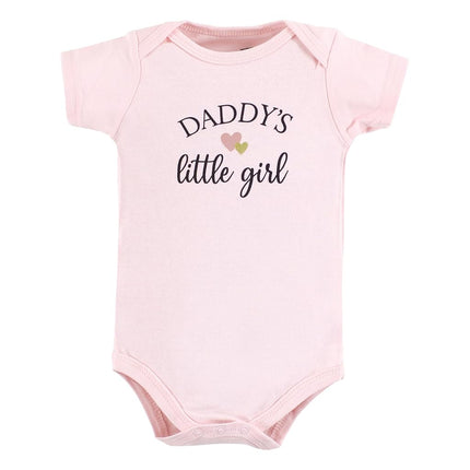 Hudson Baby Bodysuits de algodón para bebé, niña papá rosa marino, 9-12 meses