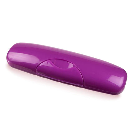 RADIUS Toothbrush Original Big Brush with Replaceable head, BPA Free ADA Accepted - Right Hand - Purple Brush with Purple Case
