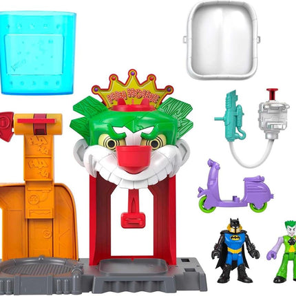 Imaginext DC Super Friends Batman Toy The Joker Funhouse Playset Color Changers with 2 Figures & Accessories for Ages 3+ Years,HMX55
