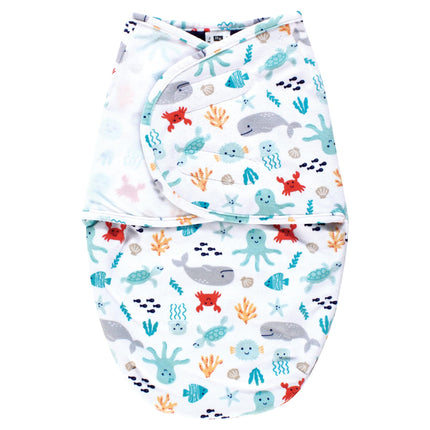 Hudson Baby Infant Boy Plush Faux Fur Swaddle Wrap