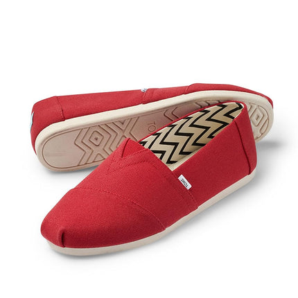 TOMS Alpargata Canvas Shoes - Elastic Gore Fit, Flexible Outsole, Timeless Style, Impactful Purchase Red