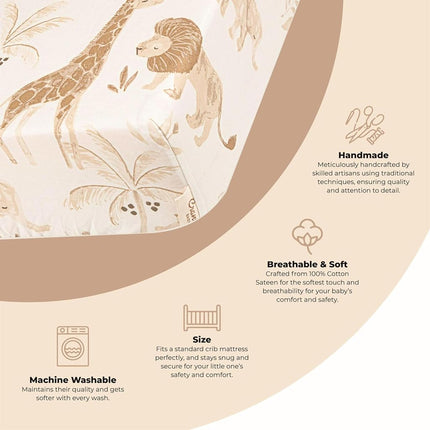 Crane Baby Kendi Collection, Crib Sheet, Animal