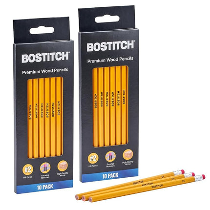 Bostitch Premium #2 pencils, premium wood, unsharp