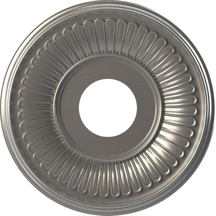 Ekena Millwork CMP13BECST Berkshire Thermoformed PVC Ceiling Medallion (Fits Canopies up to 5 3/4"), 13"OD, Aged Dark Steel
