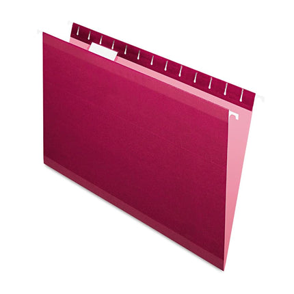 Pendaflex Esselte PFX415315BUR Pendaflex Reinforced Hanging Folders, Legal Size, Burgundy, 1/5 Cut, 25/BX (4153 1/5 BUR)