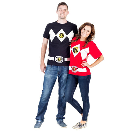 Power Rangers Black Costume T-Shirt(Black,Small)