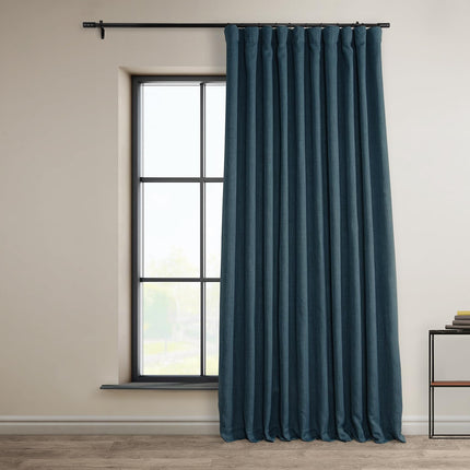 HPD Half Price Drapes Faux Linen Room Darkening Cu