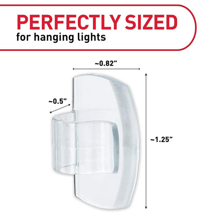 3M Command™ Outdoor Fairy Light Clips, No Nails, 20 Clips & 24 Strips
