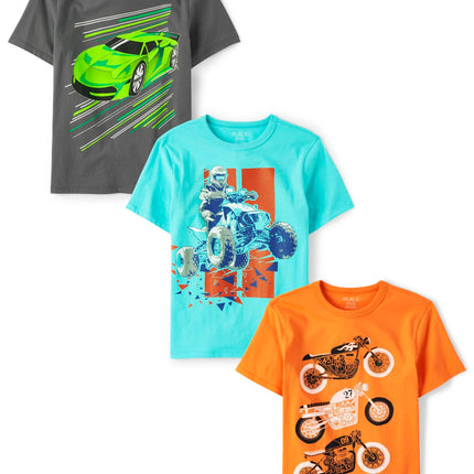 The Children's Place Boys' Shirts 3-Pack, Extreme 