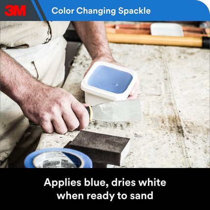 3M CC-12-DT High Strength Hole Repair Color Changing Spackling Compound, White, 12 Oz.