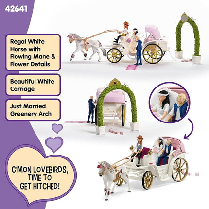 Schleich Horse Club - 109Pc Wedding Carriage Playset - Kids Ages 5+ | 42641