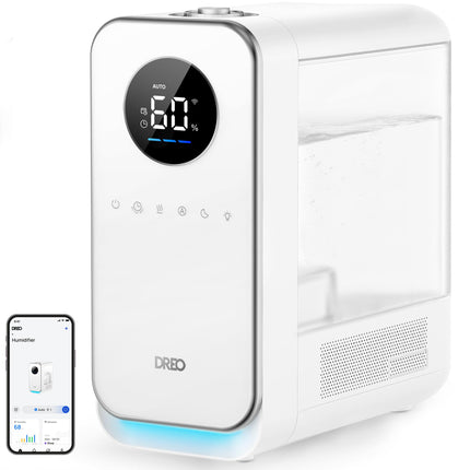 DREO Humidifiers for Bedroom, Top-filled Smart Qui