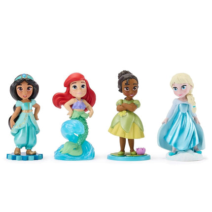 Disney Store Official Set of Once Upon a Story Figures - 8 fully sculpted Disney characters including Cinderella, Ariel, Belle, Jasmine, Tiana and more in a double-level box with backgrounds